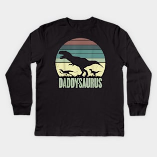 Daddy-saurus Fathers day Dad Papa Family Dinosaurs Matching Kids Long Sleeve T-Shirt